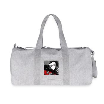 Punkrock Mädchen beobachtet Schmetterling - Recycelte Canvas-Sporttasche von Stanley/Stella - Grau meliert - Vorne