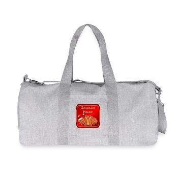 Frohe Weihnachten Croissants - Recycelte Canvas-Sporttasche von Stanley/Stella - Grau meliert - Vorne