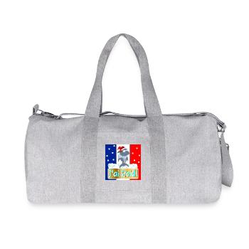 FRANKREICH ICH BIN KALTE HAIE - Recycelte Canvas-Sporttasche von Stanley/Stella - Grau meliert - Vorne
