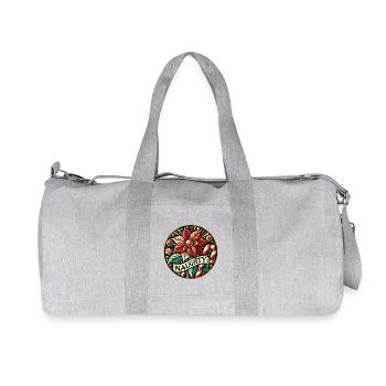 Freches Blumen-Urlaubsabzeichen - Recycelte Canvas-Sporttasche von Stanley/Stella - Grau meliert - Vorne
