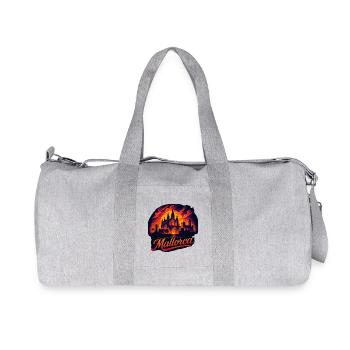 Mallorca Island Holiday Silhouette Summer Gift - Recycled Canvas Sports Bag by Stanley/Stella - heather grey - Front