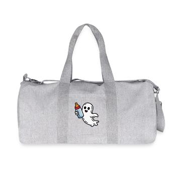 Bébé fantôme avec biberon - Sac de sport en toile recyclée Stanley/Stella - gris chiné - Devant
