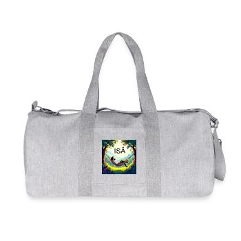 Papa in der Hängematte - Recycelte Canvas-Sporttasche von Stanley/Stella - Grau meliert - Vorne