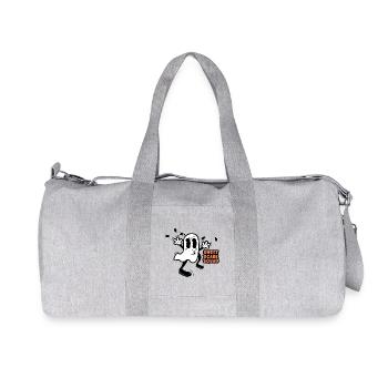 Vintage Cartoon Ghost – Sweet Scare Squad - Recycled Canvas Sports Bag by Stanley/Stella - heather grey - Front