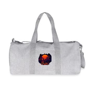 Praha Evening Light Skyline Sunset Gift - Recycled Canvas Sports Bag by Stanley/Stella - heather grey - Front