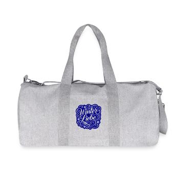 Winter Love Heart Wintery - Recycled Canvas Sports Bag by Stanley/Stella - heather grey - Front