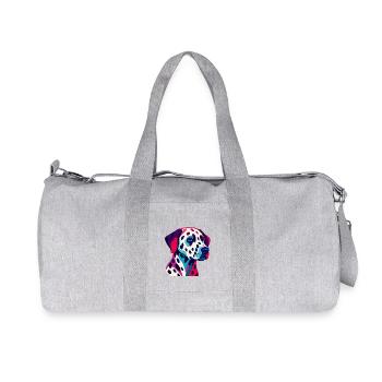 Colorful Dalmatian Pop Art - Recycled Canvas Sports Bag by Stanley/Stella - heather grey - Front