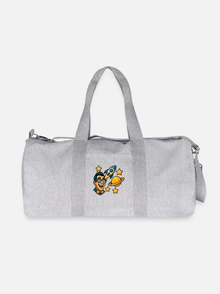 Passionné d’espace avec des lunettes - Sac de sport en toile recyclée Stanley/Stella - gris chiné