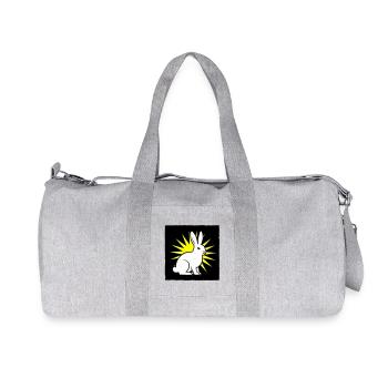 Cooler Hase im Punk Rock & Pop Art Stil - Recycelte Canvas-Sporttasche von Stanley/Stella - Grau meliert - Vorne