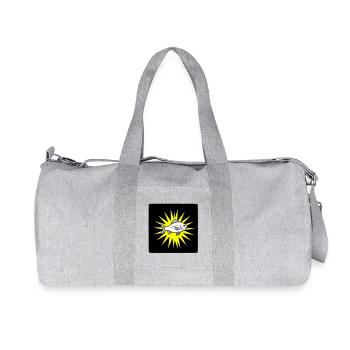 Cool fish in punk rock & pop art style - Recycled Canvas Sports Bag by Stanley/Stella - heather grey - Front