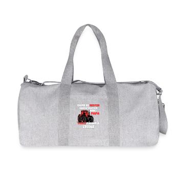 Jungen T-Shirt Traktor Schule Bauer - Recycelte Canvas-Sporttasche von Stanley/Stella - Grau meliert - Vorne