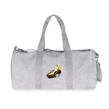Funny Modern Art Banana Design Tee  - Recycled Canvas Sports Bag by Stanley/Stella - heather grey - Front