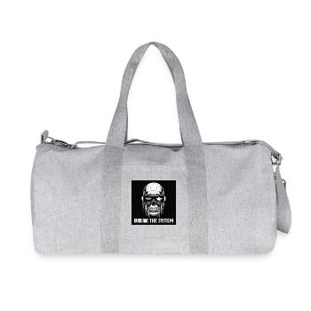 Cyberpunk Skull Break the System - Recycled Canvas Sports Bag by Stanley/Stella - heather grey - Front