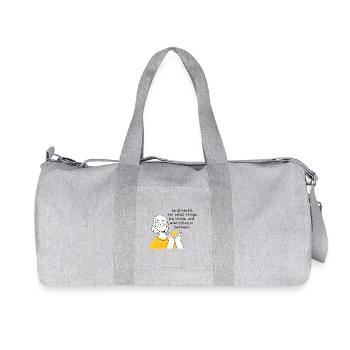 Be Grateful for Small Things, Big Things - Recycelte Canvas-Sporttasche von Stanley/Stella - Grau meliert - Vorne