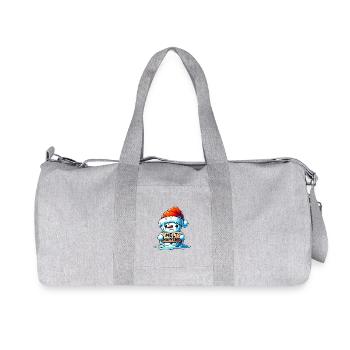Melting snowman funny winter design - Recycled Canvas Sports Bag by Stanley/Stella - heather grey - Front