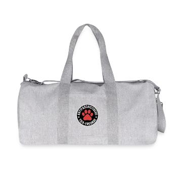 Antifaschistische Tier Freunde - Gegen Recht - Recycelte Canvas-Sporttasche von Stanley/Stella - Grau meliert - Vorne