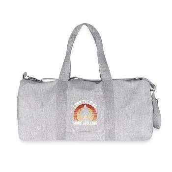 Weniger reden mehr grillen - Recycelte Canvas-Sporttasche von Stanley/Stella - Grau meliert - Vorne