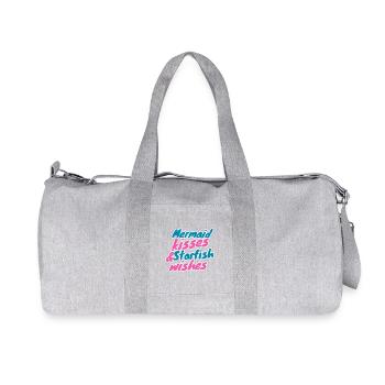 Baisers de sirène et vœux d’étoile de mer - Sac de sport en toile recyclée Stanley/Stella - gris chiné - Devant