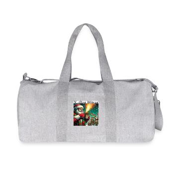 X-Mas Ultras Fireworks Santa - Recycled Canvas Sports Bag by Stanley/Stella - heather grey - Front
