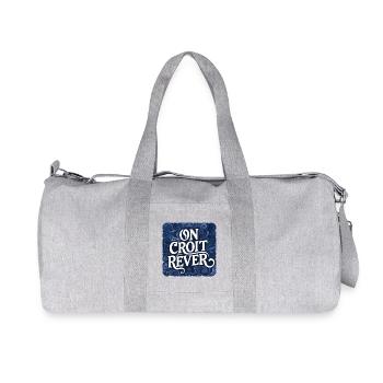 WIR GLAUBEN, WIR TRÄUMEN - lass uns reden - Recycelte Canvas-Sporttasche von Stanley/Stella - Grau meliert - Vorne