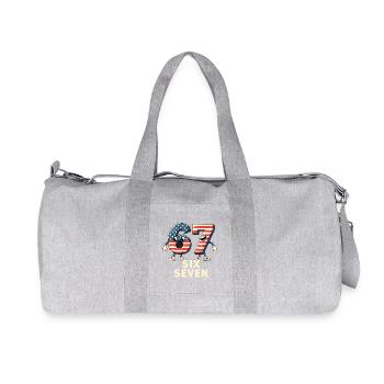 US Flag 67 Memes Six Seven - Recycelte Canvas-Sporttasche von Stanley/Stella - Grau meliert - Vorne