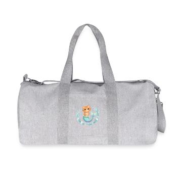 Kawaii Cats Mermaid – Cute Fantasy Design - Recycled Canvas Sports Bag by Stanley/Stella - heather grey - Front