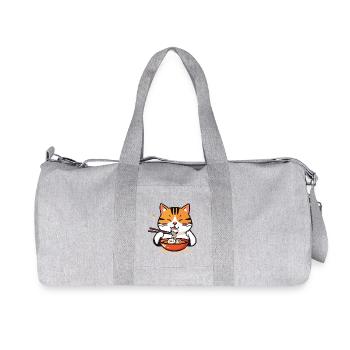 Soupe de nouilles Ramen Chaton Délice Sushi Chat - Sac de sport en toile recyclée Stanley/Stella - gris chiné - Devant