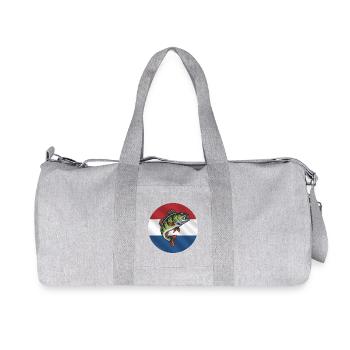 Barsch Angeln Niederlande - Recycelte Canvas-Sporttasche von Stanley/Stella - Grau meliert - Vorne