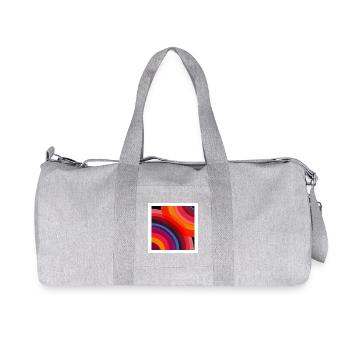 Abstrakter Regenbogen - Recycelte Canvas-Sporttasche von Stanley/Stella - Grau meliert - Vorne