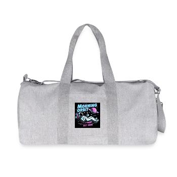 Morning Orbit: Astronautenkaffee - Recycelte Canvas-Sporttasche von Stanley/Stella - Grau meliert - Vorne