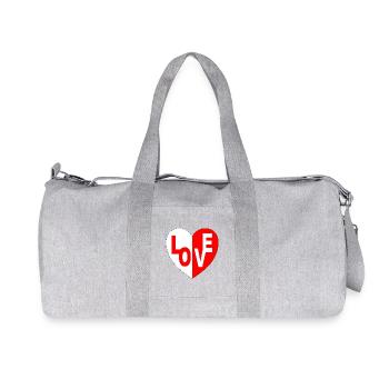 Herz - Recycelte Canvas-Sporttasche von Stanley/Stella - Grau meliert - Vorne