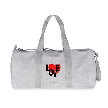 Herz - Recycelte Canvas-Sporttasche von Stanley/Stella - Grau meliert - Vorne