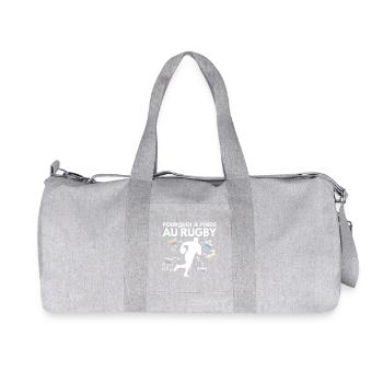 Pourquoi Je perds au Rugby Joueurs de Rugby - Sac de sport en toile recyclée Stanley/Stella - gris chiné - Devant