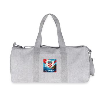 Armoiries de Croatie Côte - Sac de sport en toile recyclée Stanley/Stella - gris chiné - Devant