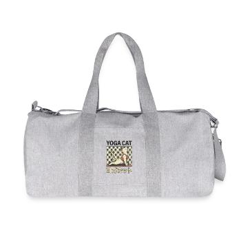 Chat de Yoga - Sac de sport en toile recyclée Stanley/Stella - gris chiné - Devant