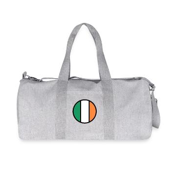Ireland Flag Circle - Recycled Canvas Sports Bag by Stanley/Stella - heather grey - Front