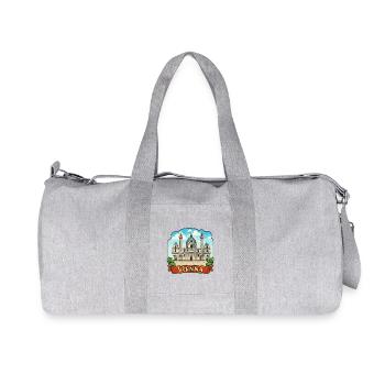 Emblème rétro du ruban de la Karlskirche de Vienne Autriche - Sac de sport en toile recyclée Stanley/Stella - gris chiné - Devant