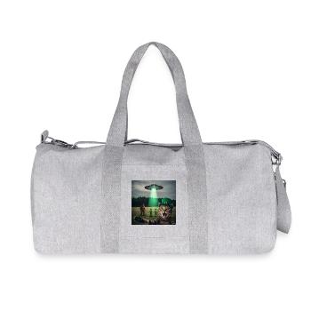 Funny Cats Selfie St Patricks Day - Recycled Canvas Sports Bag by Stanley/Stella - heather grey - Front