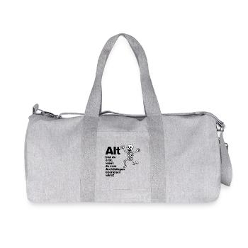 YOU ARE ONLY OLD, ARCHAEOLOGIST. PENSIONERS. FUNNY FUN - Recycled Canvas Sports Bag by Stanley/Stella - heather grey - Front