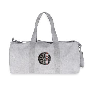 Darts Dartscheibe 180 Vintage - Recycelte Canvas-Sporttasche von Stanley/Stella - Grau meliert - Vorne