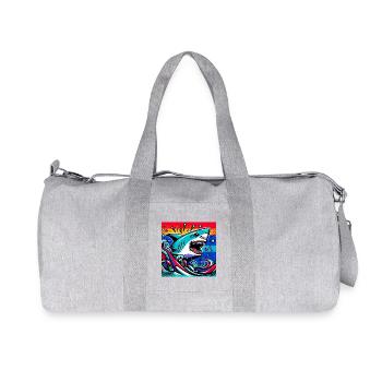 Hai - Recycelte Canvas-Sporttasche von Stanley/Stella - Grau meliert - Vorne