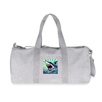 Shark - Recycled Canvas Sports Bag by Stanley/Stella - heather grey - Front