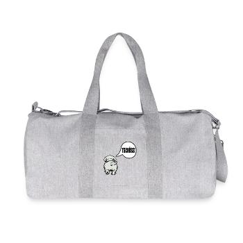 Hunde Abschied Tschüss - Recycelte Canvas-Sporttasche von Stanley/Stella - Grau meliert - Vorne