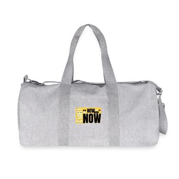 Start Now Bold Typography - Recycled Canvas Sports Bag by Stanley/Stella - heather grey - Front