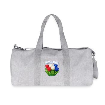 Holland Tulips Three Colors - Recycled Canvas Sports Bag by Stanley/Stella - heather grey - Front