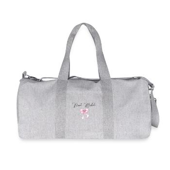 Braut Maedels! Pinke Schleife - Recycelte Canvas-Sporttasche von Stanley/Stella - Grau meliert - Vorne