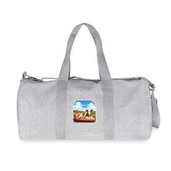 Not Today – Relaxed Cow on Sofa - Recycled Canvas Sports Bag by Stanley/Stella - heather grey - Front