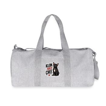 Frenchie – Klein aber Chef Bully - Recycelte Canvas-Sporttasche von Stanley/Stella - Grau meliert - Vorne