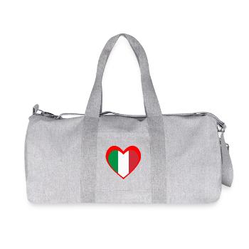 Italia Cuore – Amore per l'Italia - Recycled Canvas Sports Bag by Stanley/Stella - heather grey - Front