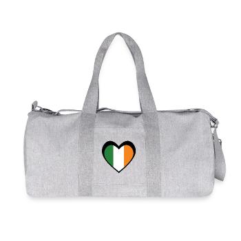 Ireland Black Heart – Love for Ireland - Sac de sport en toile recyclée Stanley/Stella - gris chiné - Devant